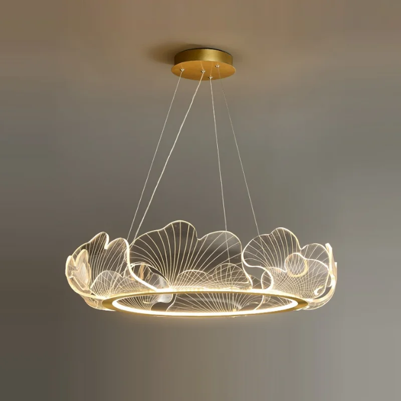 الشمال الحد الأدنى غرفة المعيشة غرفة نوم غرفة الطعام لوتس ليف معلقة مصباح مصمم الإبداعية فيلا مشروع الثريا الزخرفية #2