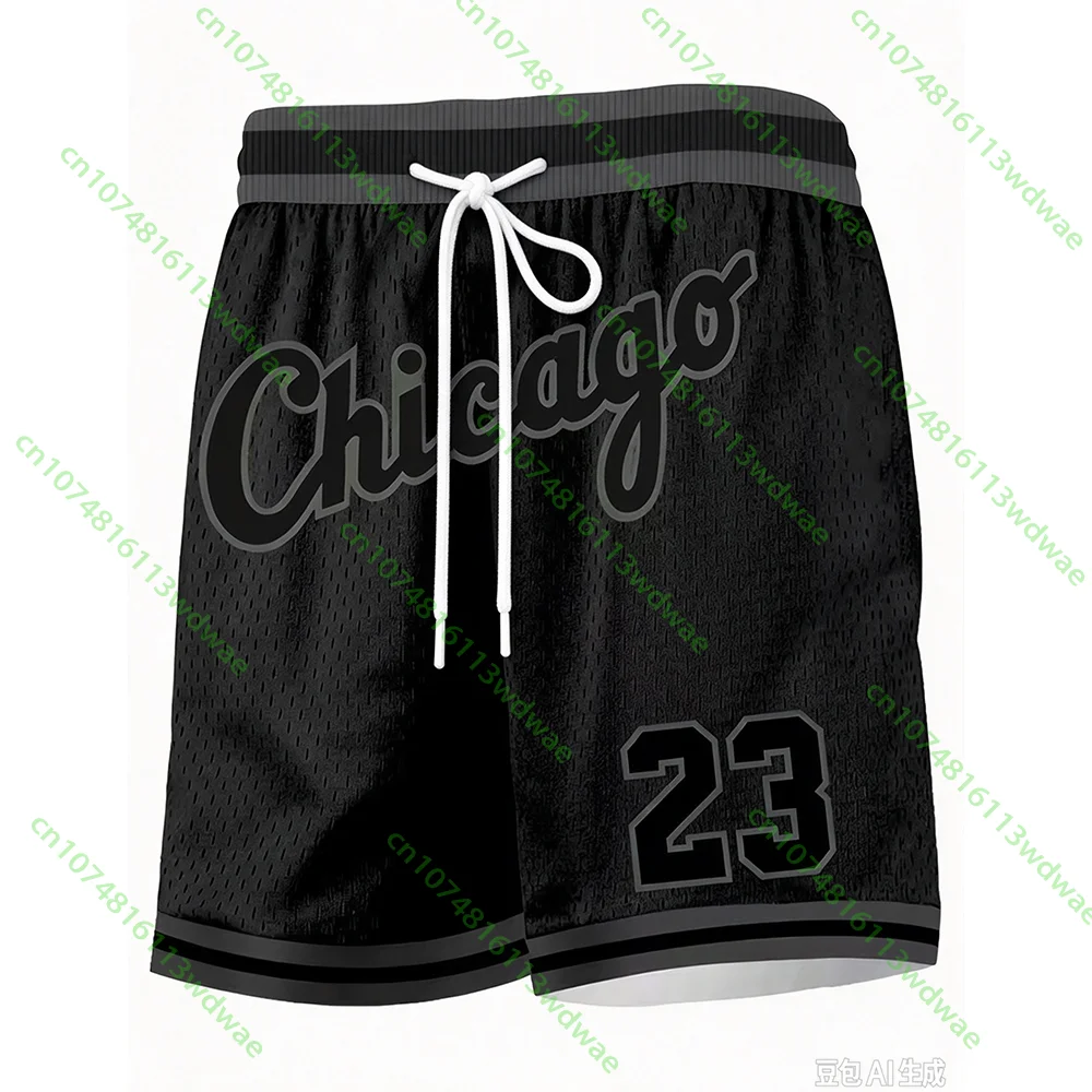 Men's Basketball Shorts Black # 23 Classic Breathable Casual Sports Pants Outdoor Sports Training Pants Competitions Training