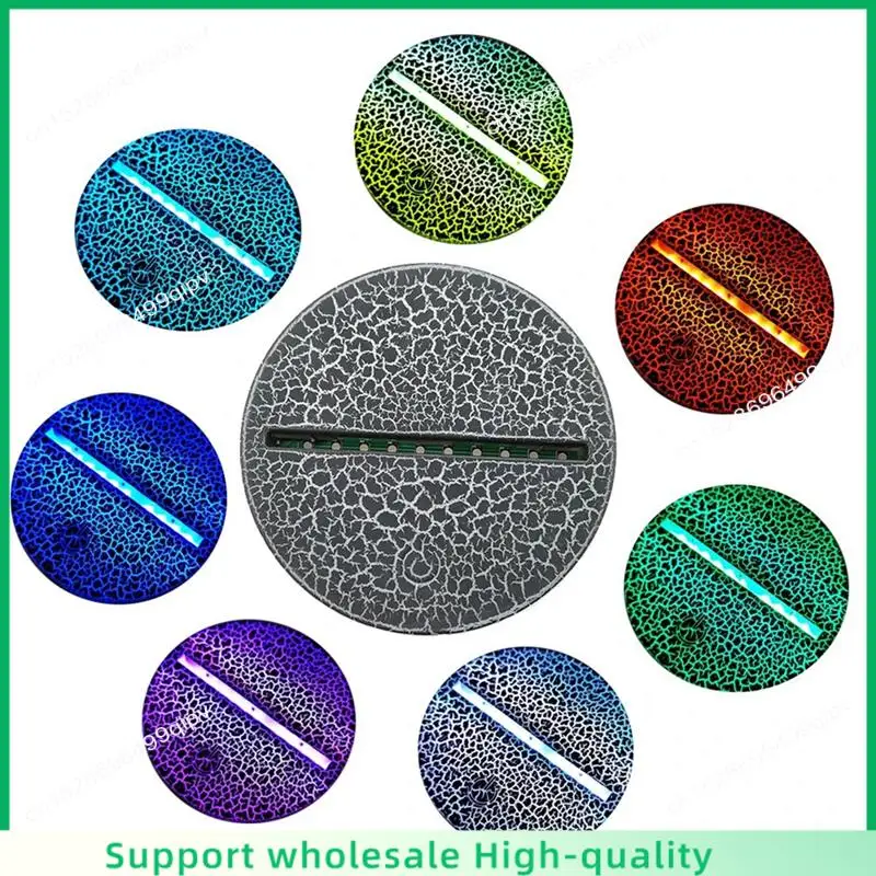ABSF 3D Night Light Base Colour Changing Luminous Base Light USB Interface Led Light Display Base Night Light Plastic Base