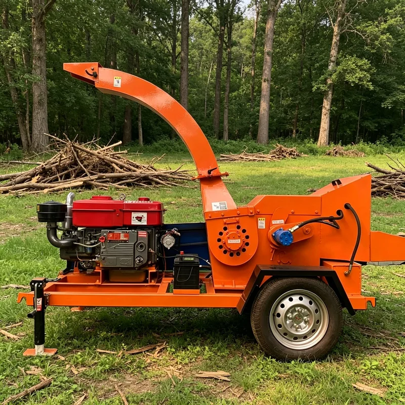 Wood Chipper Home Use Garden Branch Shredder 15HP Tree Log Wood Crusher for Farm Orchard Waste Wood Recycling