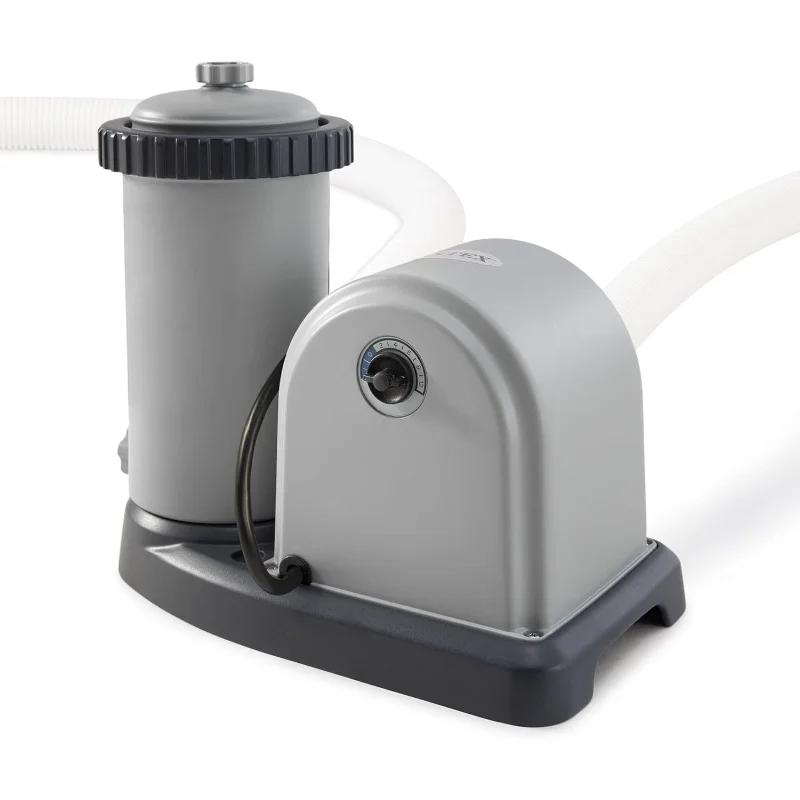 

Greywood Prism Frame 15' x 48" Round Above Ground Outdoor Swimming Pool Set with 1000 GPH Filter Pump, Ladder