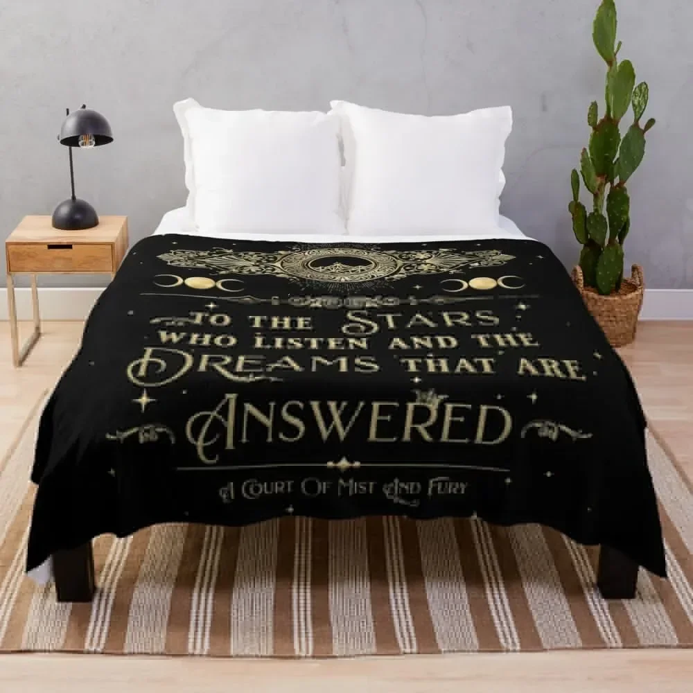 To The Stars Who Listen and the Dreams That Are Answered Throw Blanket Fade Resistant Durable Throw Blanket
