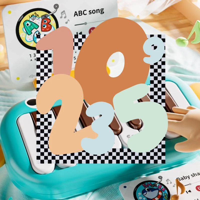 1세트 학습 교육용 게임 아기 음악 악기 몬테소리 전자 다기능 음악 피아노 키보드 장난감 어린이용