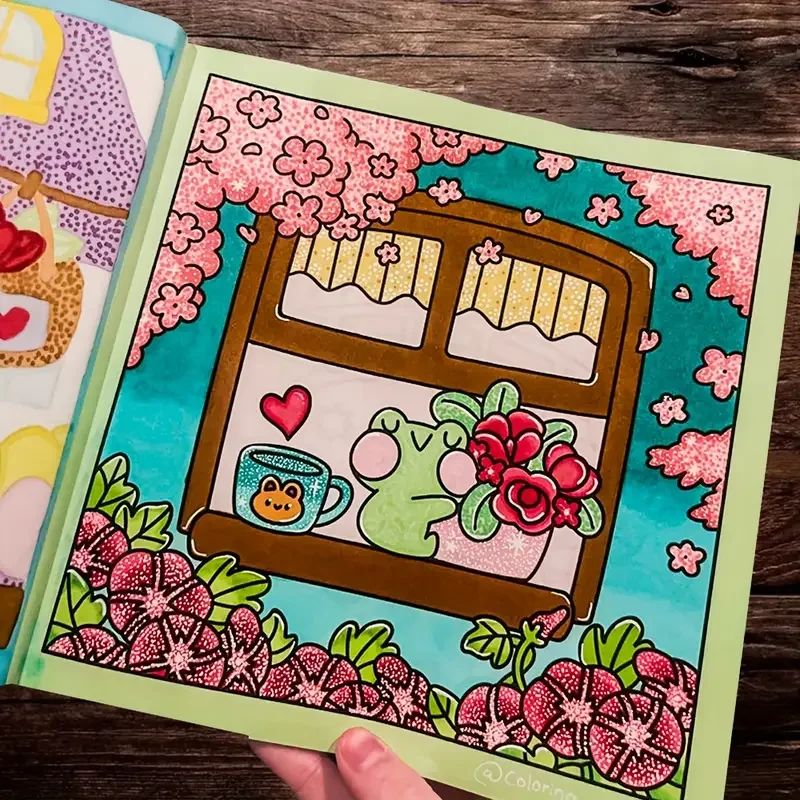 Froggy Days: Kolorowanka z uroczymi żabami - Adorable Frog Adventures w relaksującej kolorowaniu dla wszystkich grup wiekowych - Redukcja stresu i kreatywność