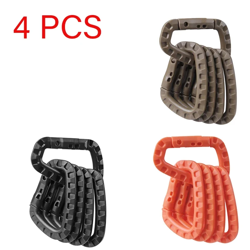 

4 Pcs Carabiners D Rings Light Weight Spring Snap Gear Clip Hooks Backpack Hanging Buckle for Camping Hiking Fishing Climbing