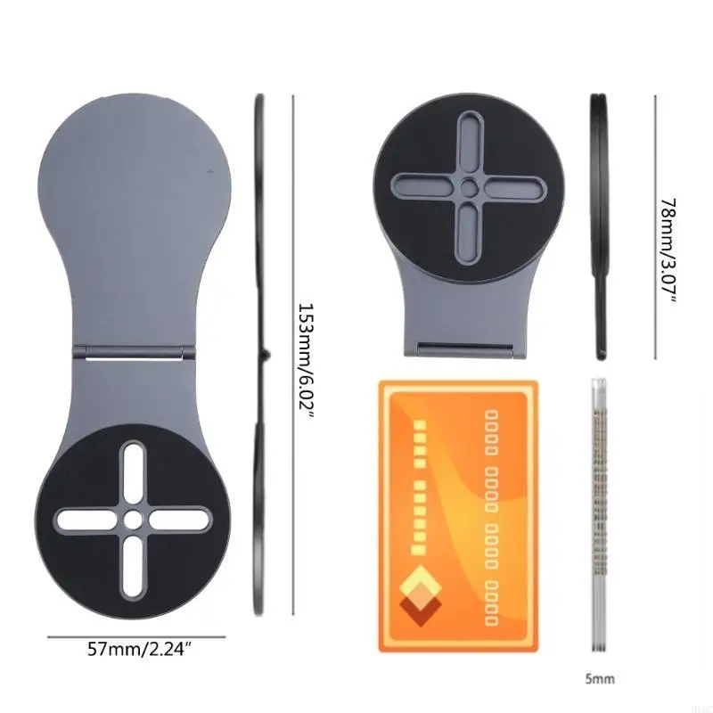 حامل الهاتف المغناطيسي مستقر ومضغوط للهاتف المعدني المحمول للهاتف لسهولة الوصول والتعددات المتعددة لجهاز الكمبيوتر المحمول