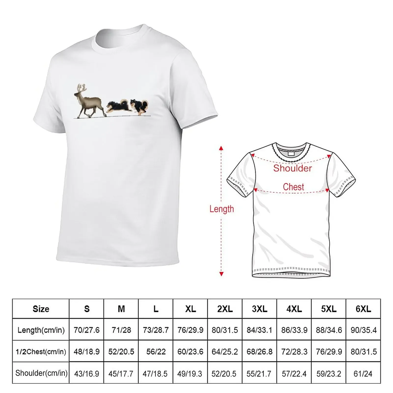 Finnish Lapphund Reindeer Herders by Mel Curtis T-Shirt oversized t shirt shirts graphic boys animal print Short sleeve tee men