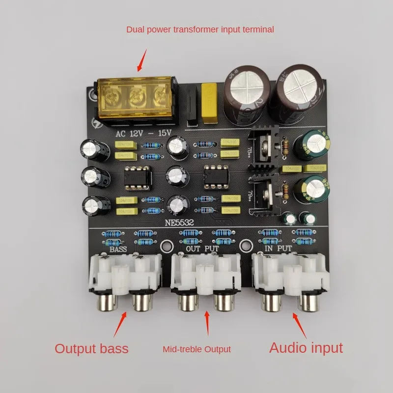 SOTAMIA Two Way Crossover Lotus Interface Audio Speaker Frequency Divider Filter Dual Op Amp NE5532 Subwoofer Speaker Divider