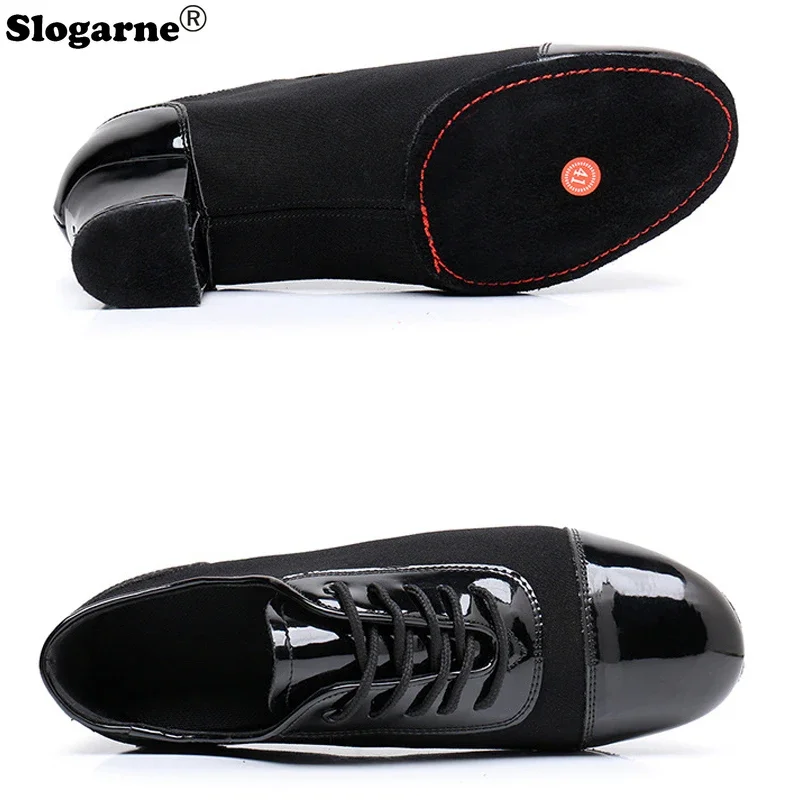 Hommes haute qualité chaussures latines mâle en cuir 3.5CM talons chaussures de danse homme Oxford Jazz Tango valse salle de bal chaussures de danse livraison directe