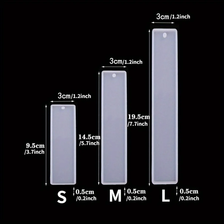 Rectangle Silicone Bookmark Resin Mold DIY Bookmark Mold Making Epoxy Resin Jewelry DIY Craft Silicone Transparent Mold