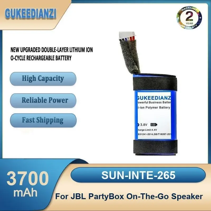 

SUN-INTE-265 3700mAh High Capacity Portable Bluetooth Speaker Battery For JBL PartyBox On-The-Go Speaker
