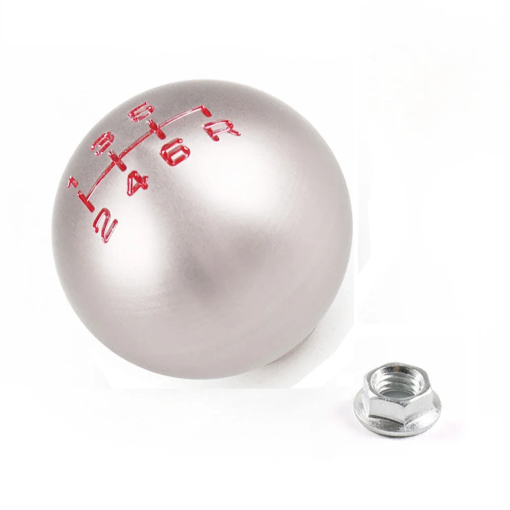 1pc Silver 6 Speed Metal Shift Knob Cover Car Shifter Lever Head for Honda Civic EP3 TYPE R DC2