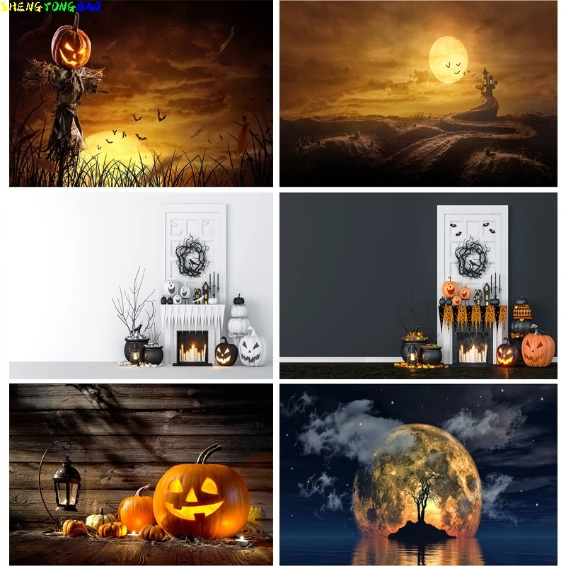

Vinyl Custom Photography Backdrops Props Pumpkin Halloween Baby Portrait Photo Studio Background 21611GOP-02