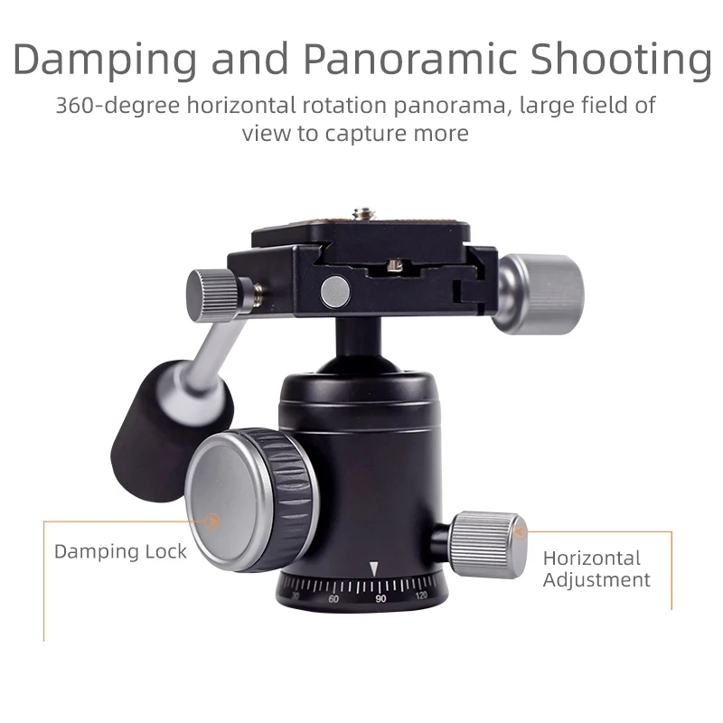 XILETU FM5C 미니 전문 데스크탑 삼각대, 탈착식 핸들 볼 헤드, SLR 디지털 카메라 미러리스 카메라 스마트폰용