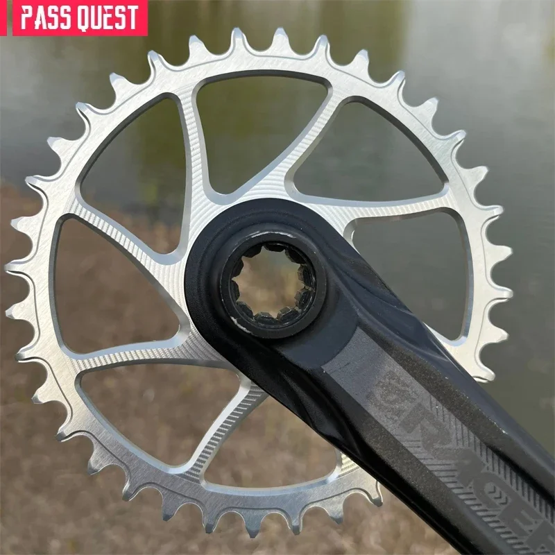 PASS QUEST Narrow Wide Chainrings For RACEFACE rf next sl Sixc Atlas series direct mount chainrings Offset 3mm Silver and black