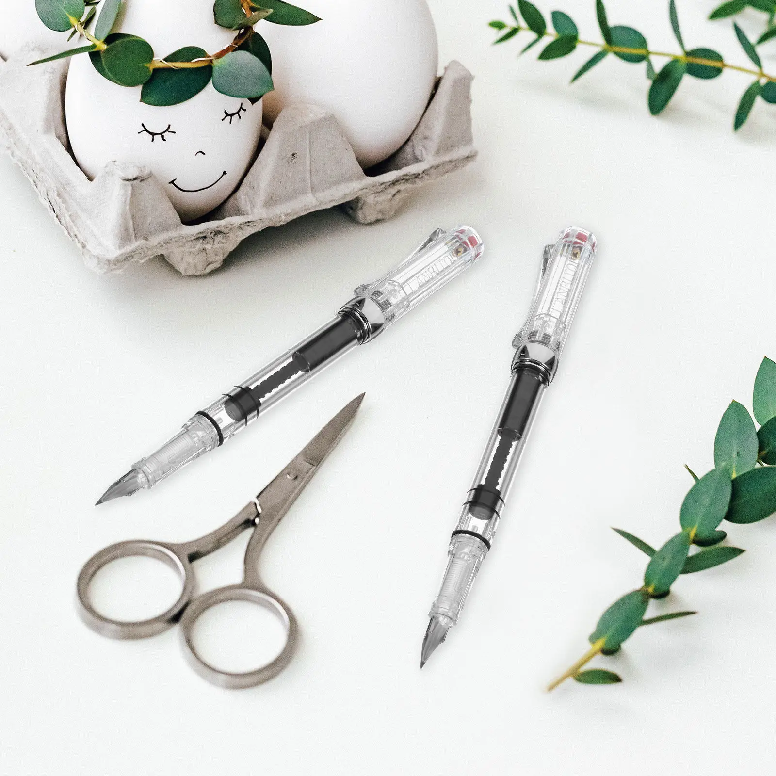 

Transparent Fountain Pen Lightweight Portable for Calligraphy Artists Business Gifts Office Use Reusable Ink Absorber Pen