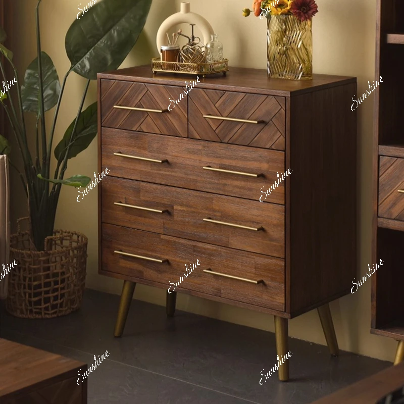 

TTRetro Nordic small apartment bedroom living room light luxury household drawer storage cabinet chest of drawers