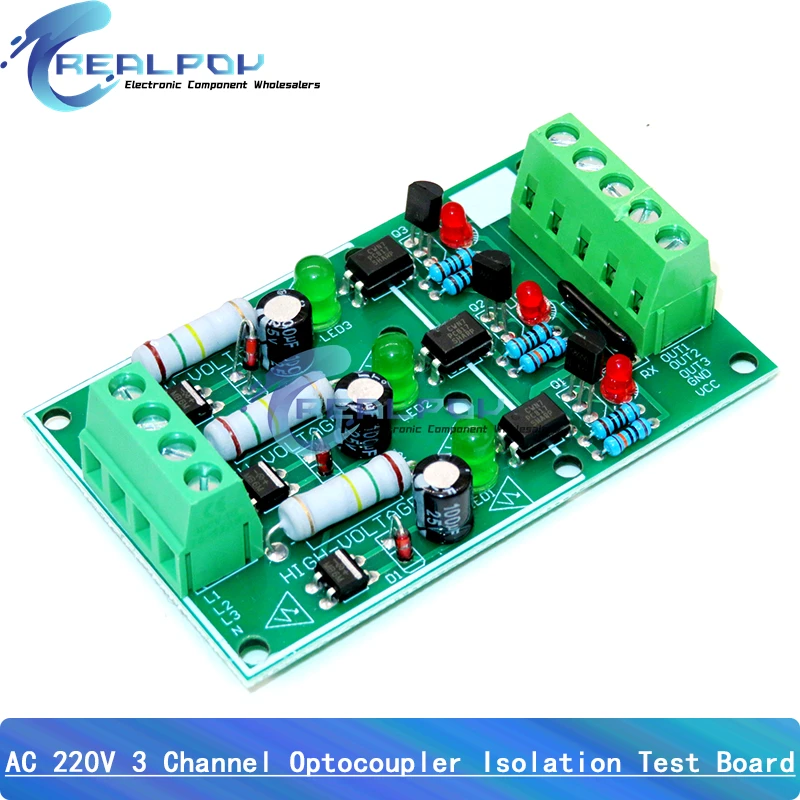 1/3/8 Channel AC 220V MCU TTL Level 8 Ch Optocoupler Isolation Test Board Isolated Detection Tester PLC Processors Module