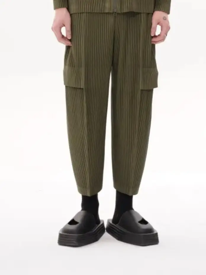 

Loose Fit Military een Workwear Pants Men's Autumn Winter Casual Trousers Nine Points Folded Youth Sle Polyester Elastic ...