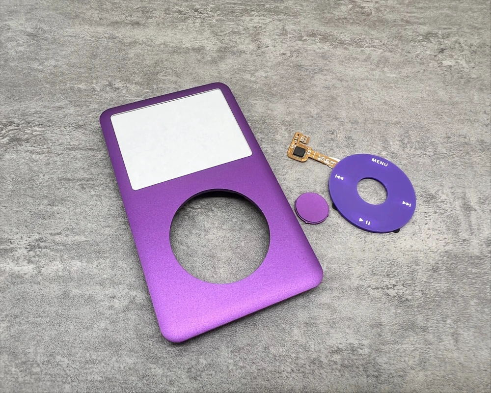 purple front faceplate back case housing clickwheel center button bezel for iPod 6th 7th classic 80gb 120gb 160gb