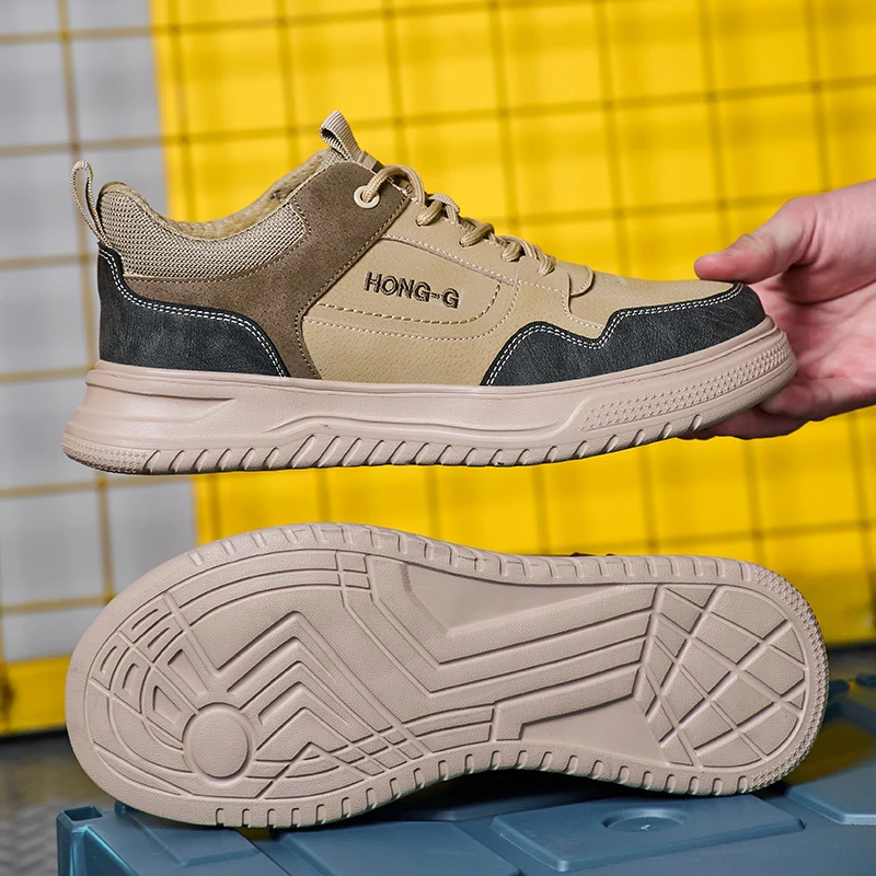 Lightweight Steel Toe Slip Resistant Comfort Sneakers Anti-drop Protection Safety Shoes Anti Shock Security Protective Shoes