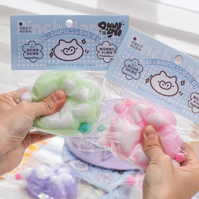 

Kawaii милая мягкая лапа для снятия стресса, декомпрессионная игрушка с флокированием, новая игрушка-непоседа, подарок на день рождения