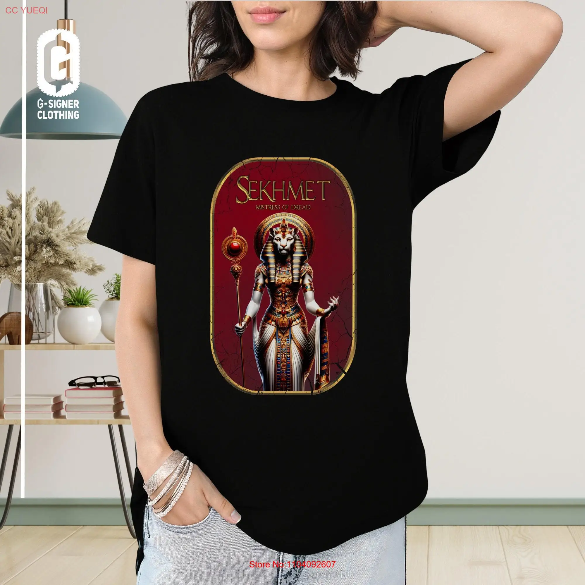 Egyptian Mythology Idea T Shirt Sekhmet Ancient Deity Classic Historic Theme Pharaoh Goddess Design Crewneck