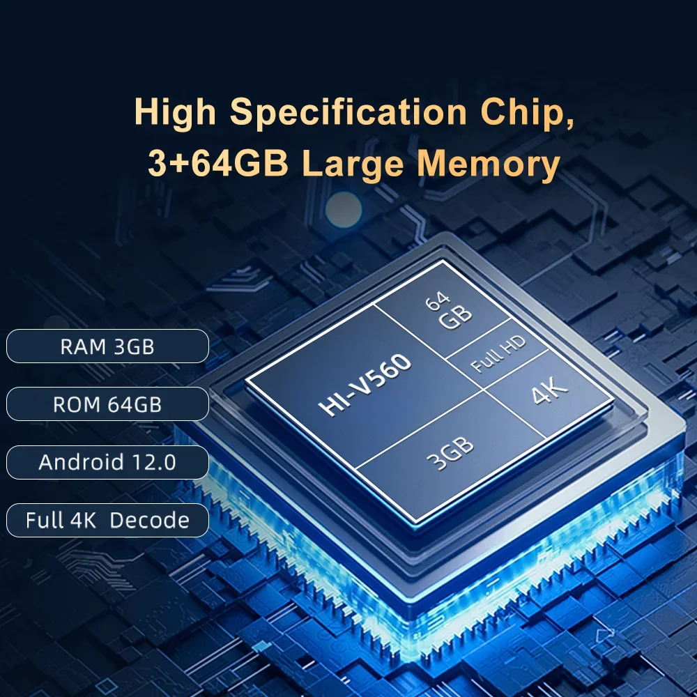2025 Q10W  Max 1080P Full HD New Android 12 BIG Memory 3+64GB Smart Home Cinema LCD Video TV Video 4k