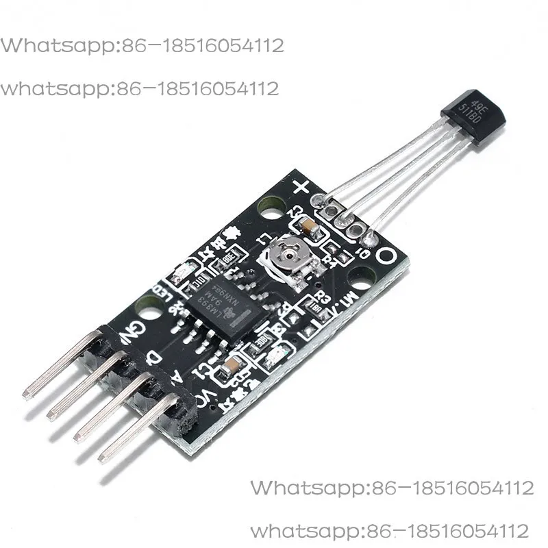 Linear Hall Sensor Module High Sensitivity 1.4mV/G Analog Output Detection Magnetic Field Strength Induction Switch
