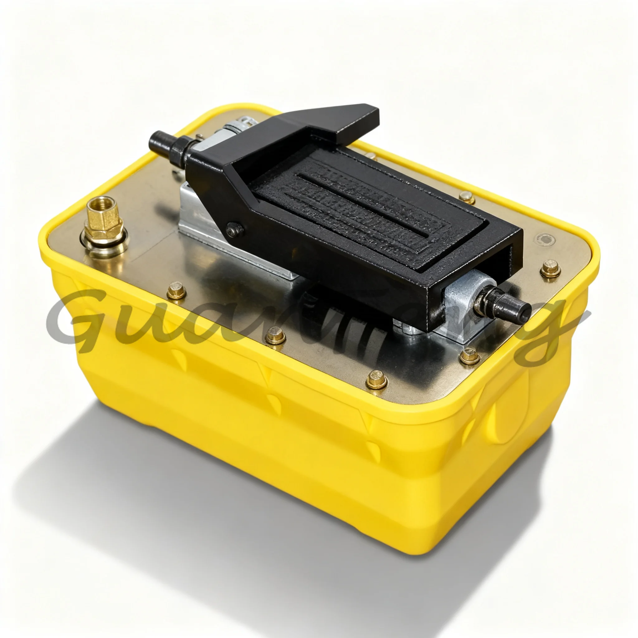 2.3L 70MPa Double Cylinder Air Hydraulic Foot Pump, Pneumatic Manual Pump for Beam Straightening