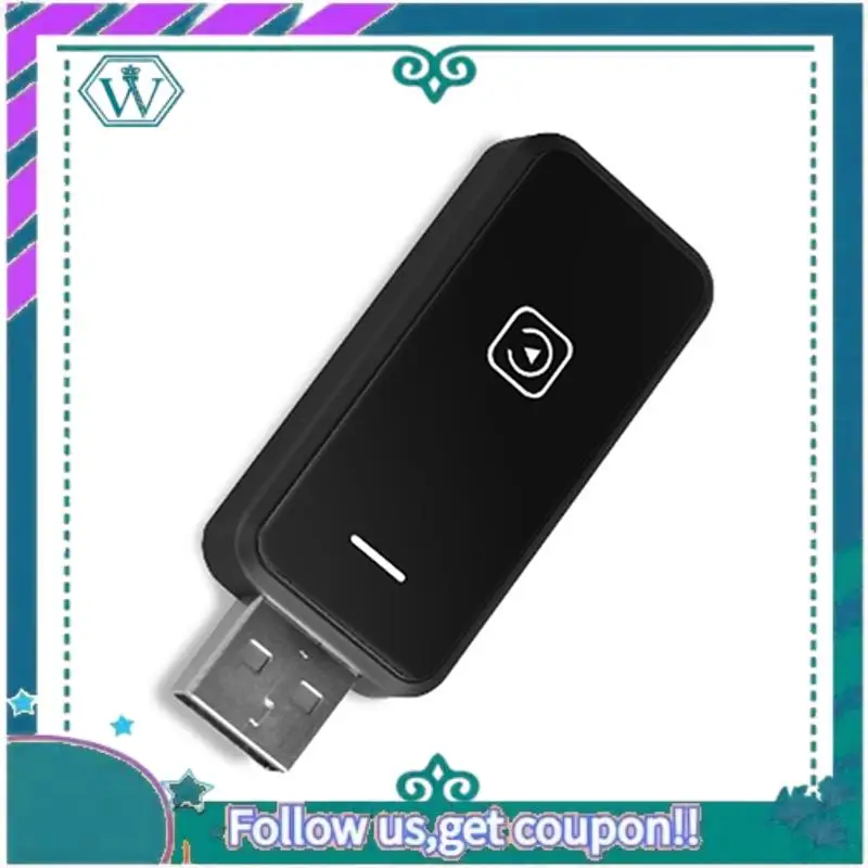 

Модернизированный мини-адаптер 2в1 для телефона — автомобильный аксессуар Plug & Play преобразует проводные соединения к беспроводному через Bluetooth и Wi-Fi
