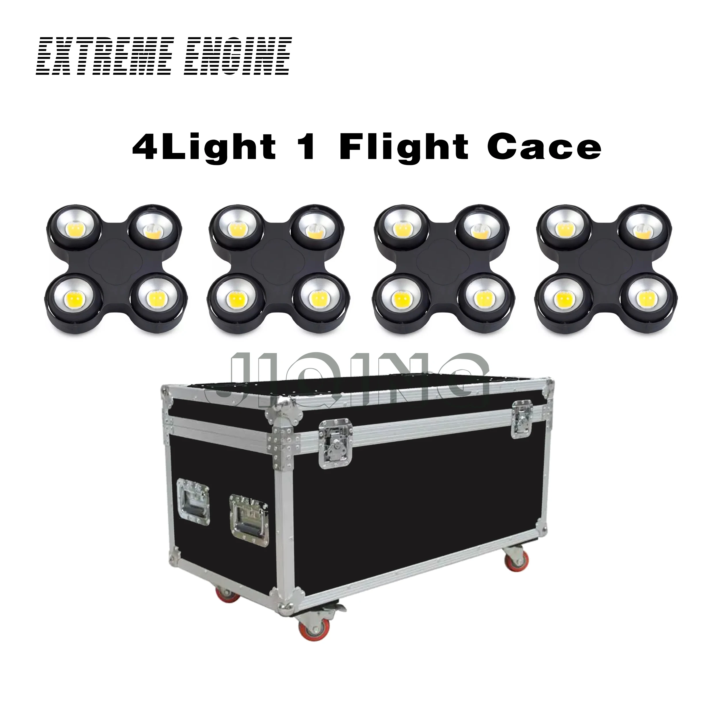 4 Eye Waterproof COB Blinder Lights with Flight case option 400W Four Eye 4x100W COB Led Audience Light DMX Stage Light Twocolor