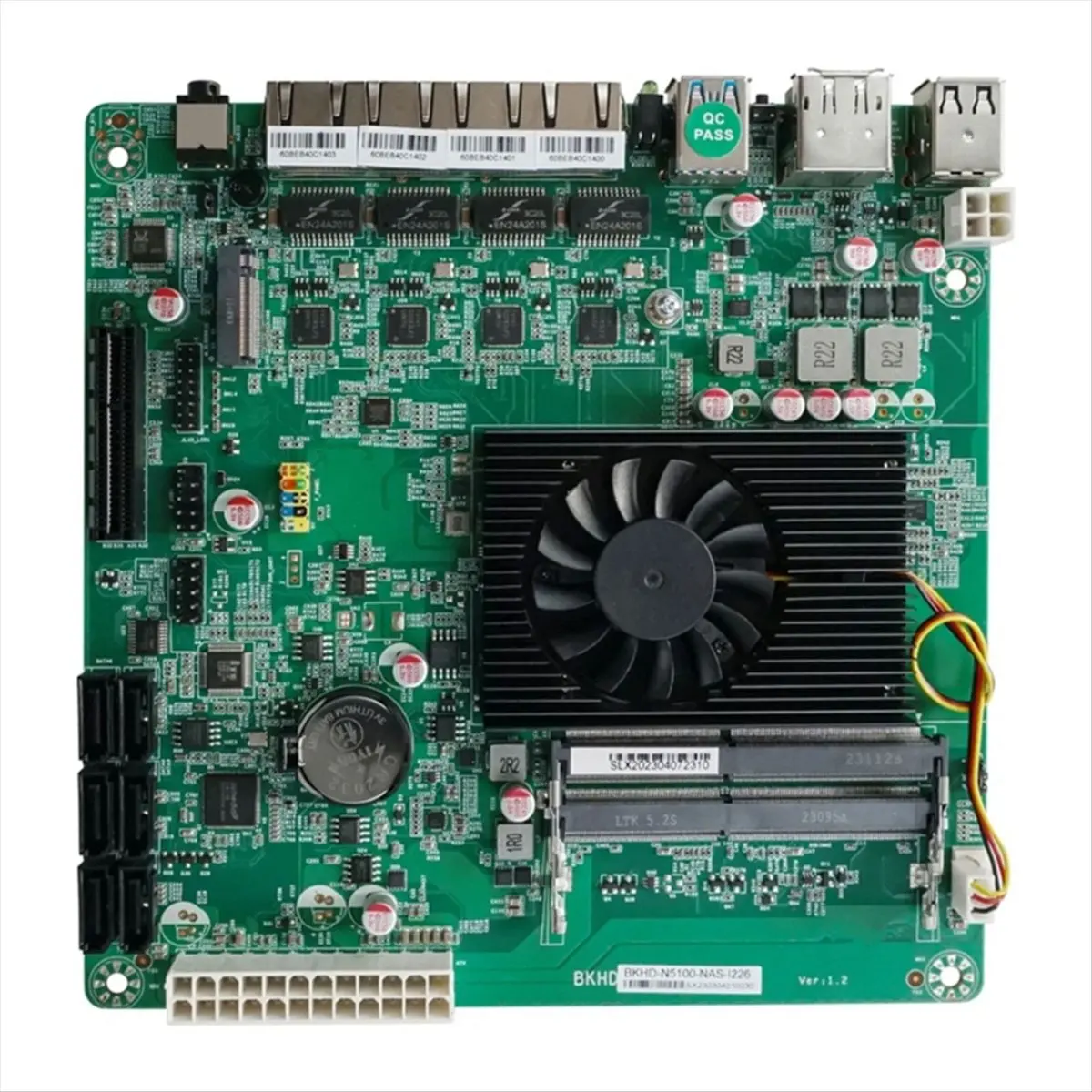 Friendly!N5105 Motherboard for NAS System Soft Routers N5105 ITX Motherboards with 2.5G Networking Port 6 Sata CPU 11