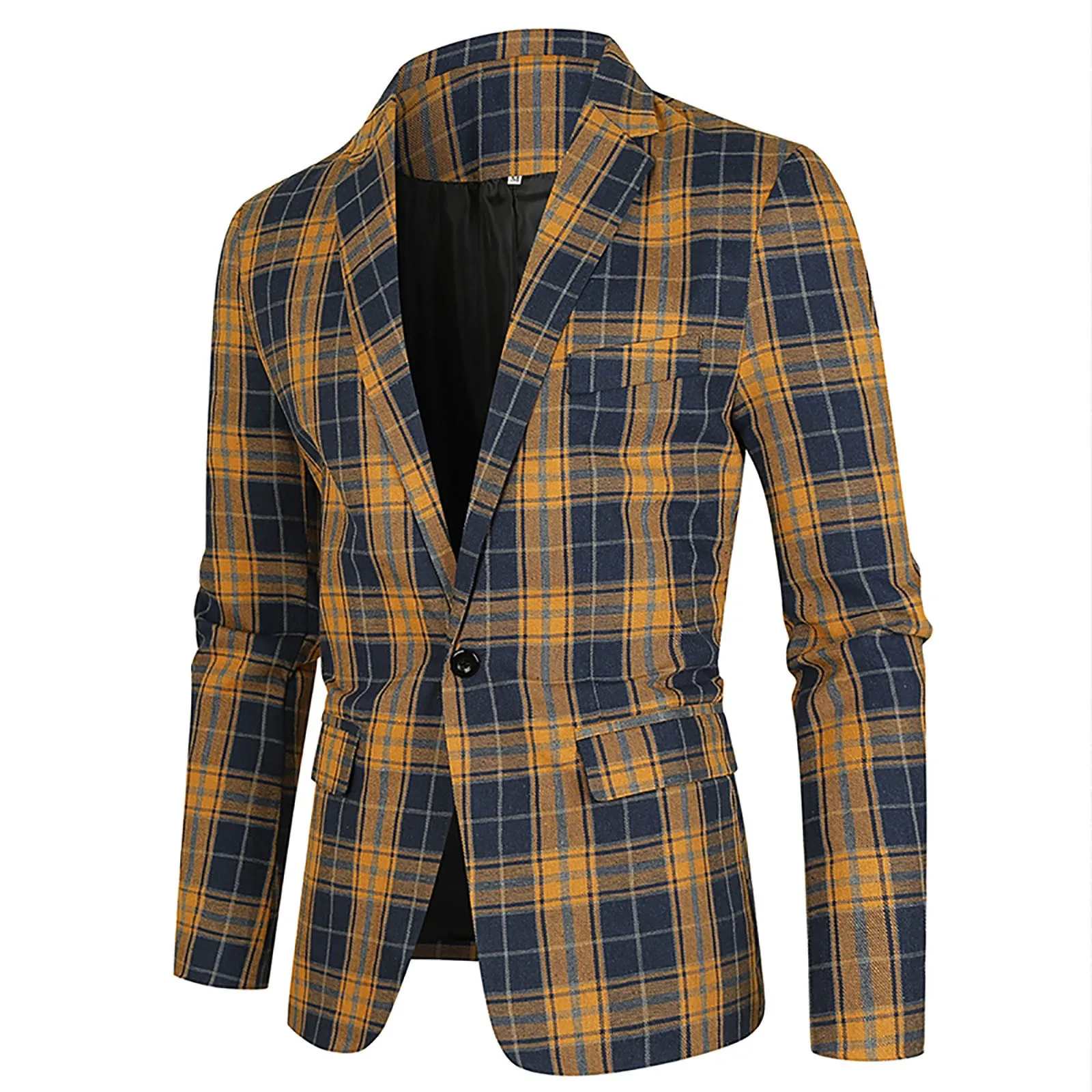 Mens Casual Sport Slim Fit One Button Check Print Blazer giacca leggera Fashion New Men Leisure Boutique Plaid Suit