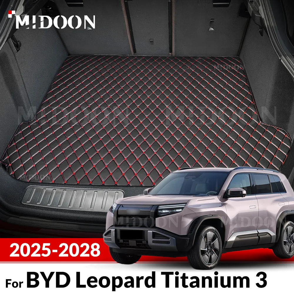 Estera de maletero de coche para BYD Leopard Titanium 3 FangChengBao Tai 3 2025-2028 27 26 almohadilla protectora revestimiento de carga accesorios de Interior de coche