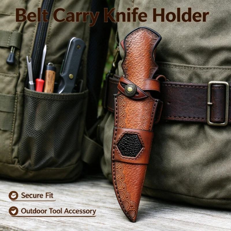 Étui en cuir pour couteau à lame fixe, modèle universel, fabriqué à partir de cuir de vache de première qualité, protège-couteau, accessoire pour travaux manuels et bricolage à domicile.