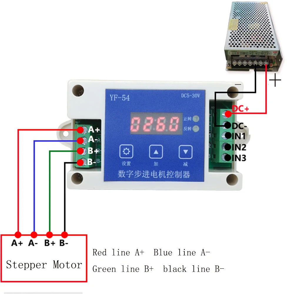 DC5-26V 42 Stepper Motor Drive Control Board 1.2A Motor Forword and Reverse Controller Speed Regulator Limit Pulse Controller