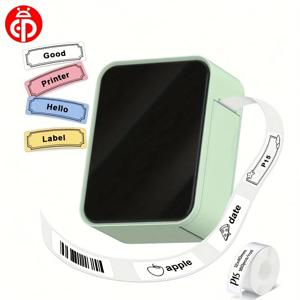 Marklife P15 Portable Thermal Label Printer Mini Self-Adhesive Label Maker for Ink-Free Printing with QR Code/Barcode Templates