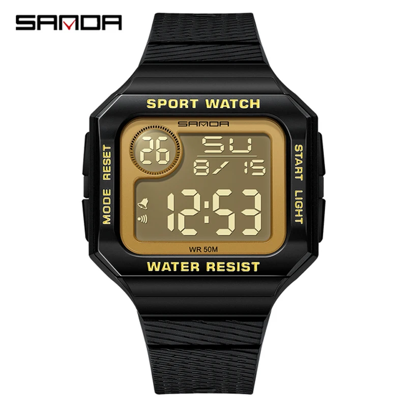 Sanda Military Sports Watch Digital Led Men Clocks Relojes Deportivos Waterproof Luminous Alarm Clock Male 2129