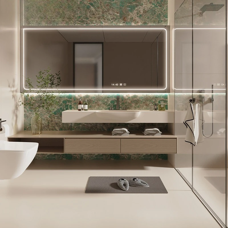 Pure acrylic wash basin, bathroom cabinet combination, bathroom semi-embedded integrated basin