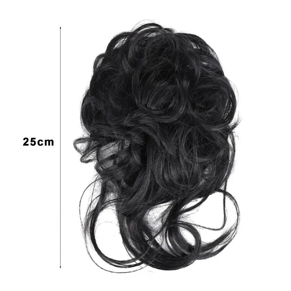 Messy Bun Wig Hair Tie Elastic Fluffy Realistic Natural Silky High Temperature Fiber Extension Women Girls Tousled Updo Faux Hai