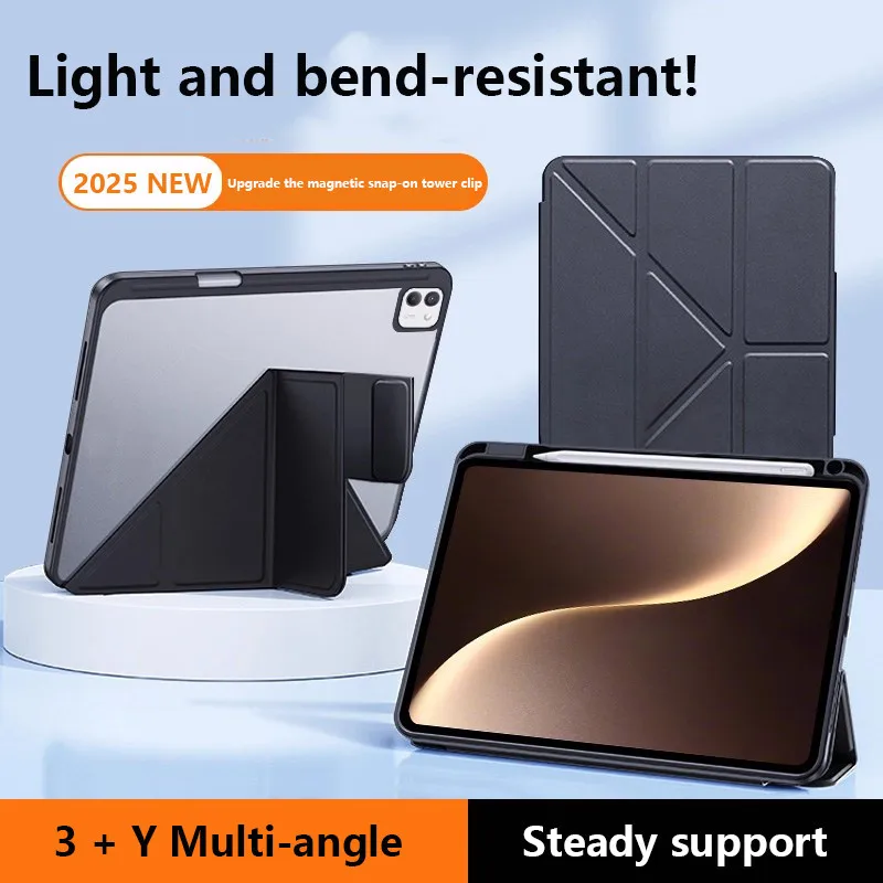 Foldable Acrylic Transparent Case for Honor Pad GT2 Pro 12.5 2025 12.5 inch with Pencil Holder Stand Case