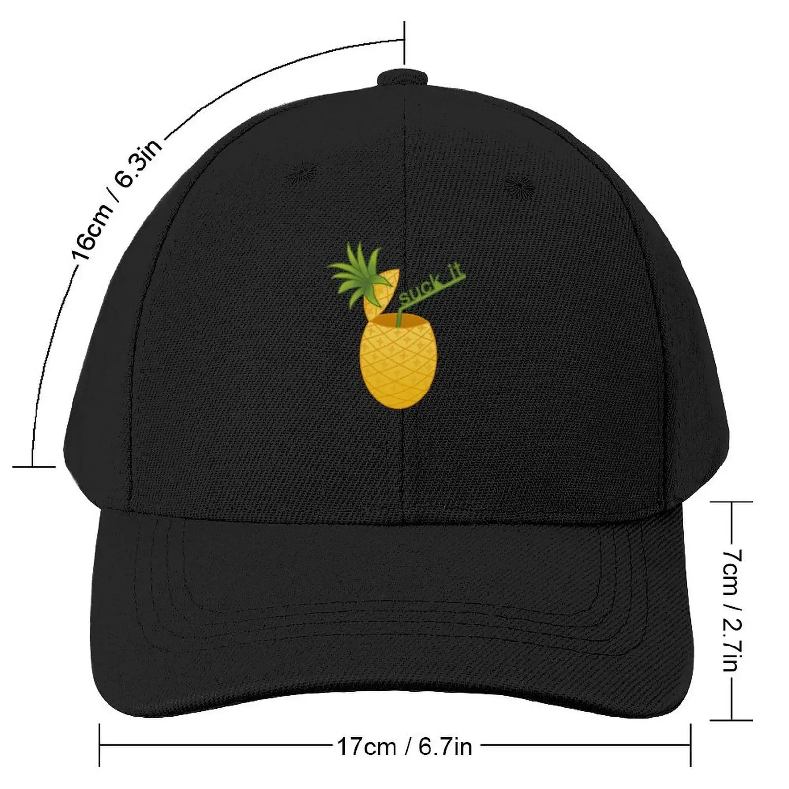 Psych - Suck It Pineapple Sticker Baseball Cap Golf Hat Hip Hop foam party Hat Bobble Hat Woman Men's