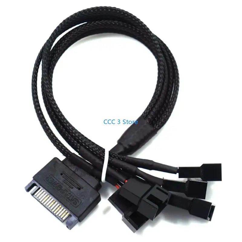 97bf 15pin إلى 5-Port 4-Pin 3Pin Cable 12V PC CASE COST