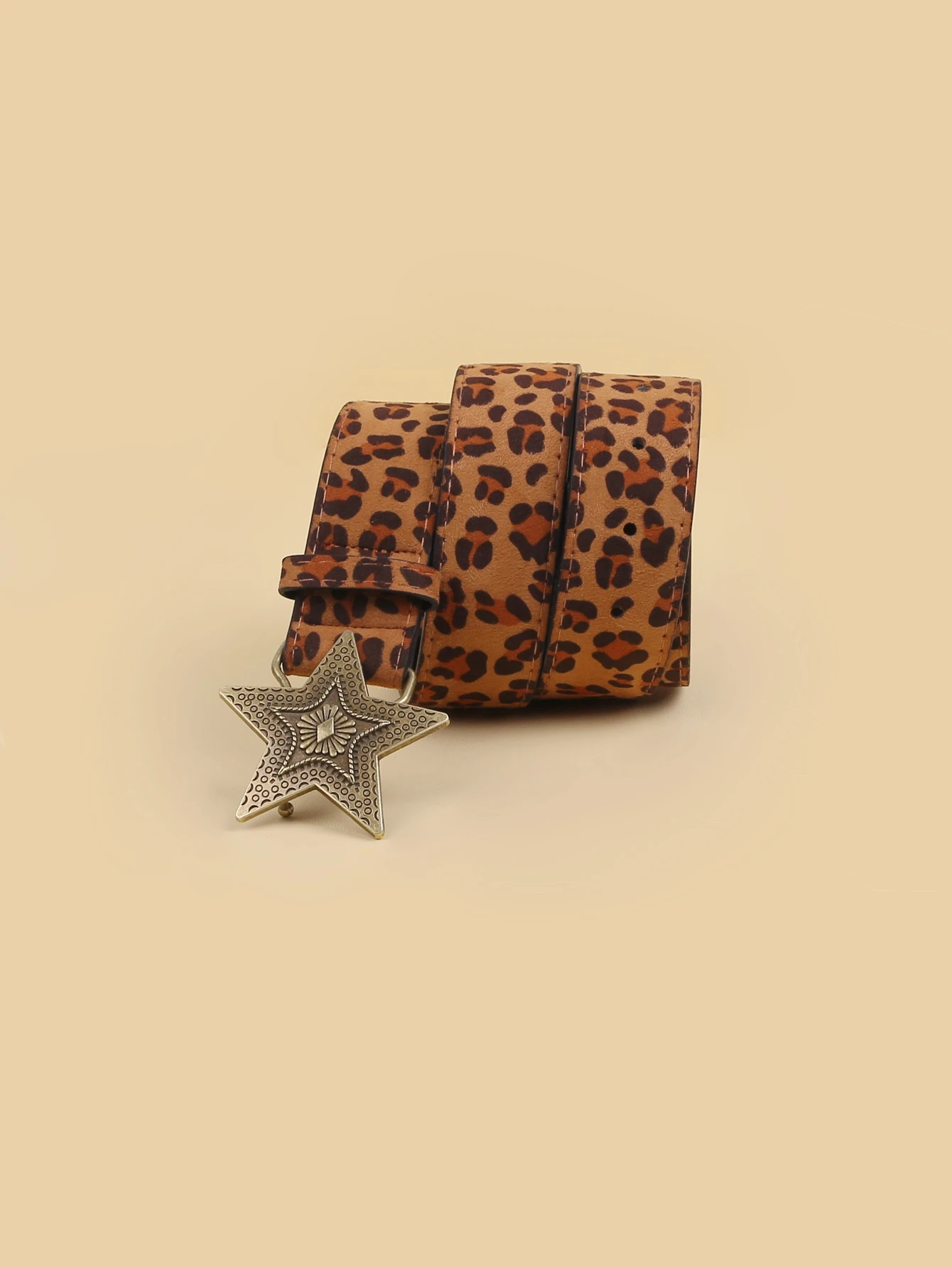 Female Belt Cummerbund Women Horsehair Belt With Leopard Pattern Rose Gold Metal Buckle Women Pu Belt