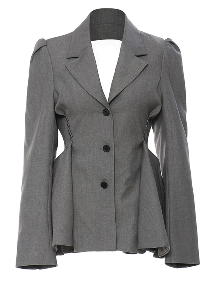 

Женский приталенный пиджак STUDIO Faion с вырезами на спине, весна-осень, уличный стиль, длинный рукав