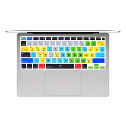 HRH Shortcuts Hotkeys Keyboard Cover Skin with Touch ID US Layout for MacBook Air 13 2022 2021 2020 Release A2337 A2179 Retina