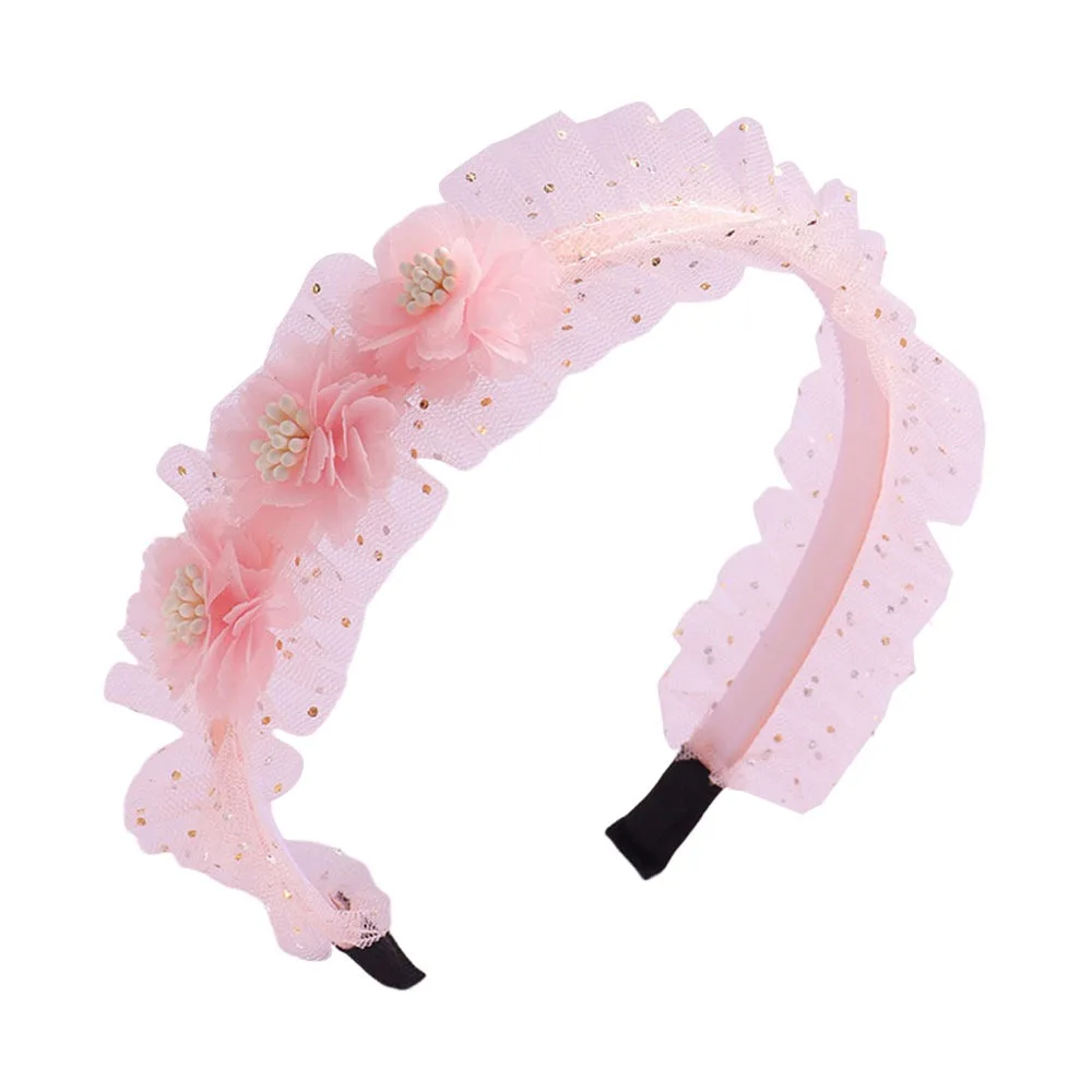 Handmade Butterfly Flower Headbands Cute Pink Princess Dance Party Headwear Hoop Fashion Hair Jewelry Girls Women Lady