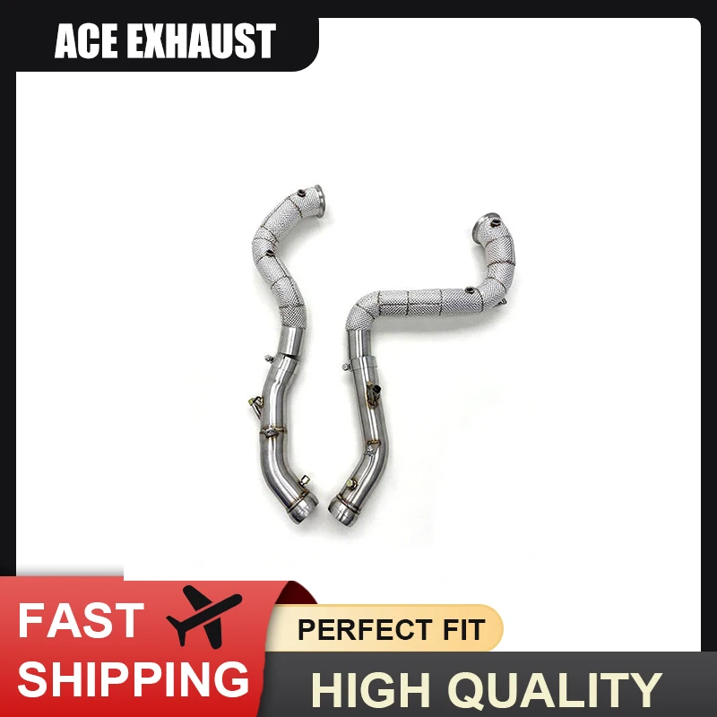 

High Quality SUS304 Downpipe For Mercedes Benz E63S AMG W213 4.0T High Performance Exhaust Pipe Aggressive Exhaust Sound