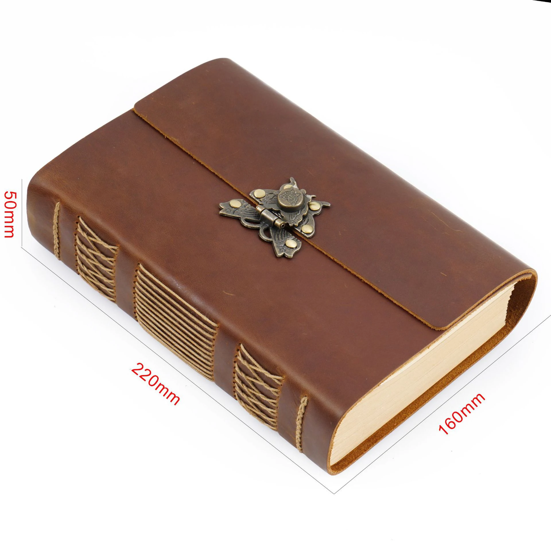 Handmade Sketchbook Loose-leaf Book Head Layer Cowhide Creative Diary Retro Traveler Thread-bound Notepad Thickened Notebook